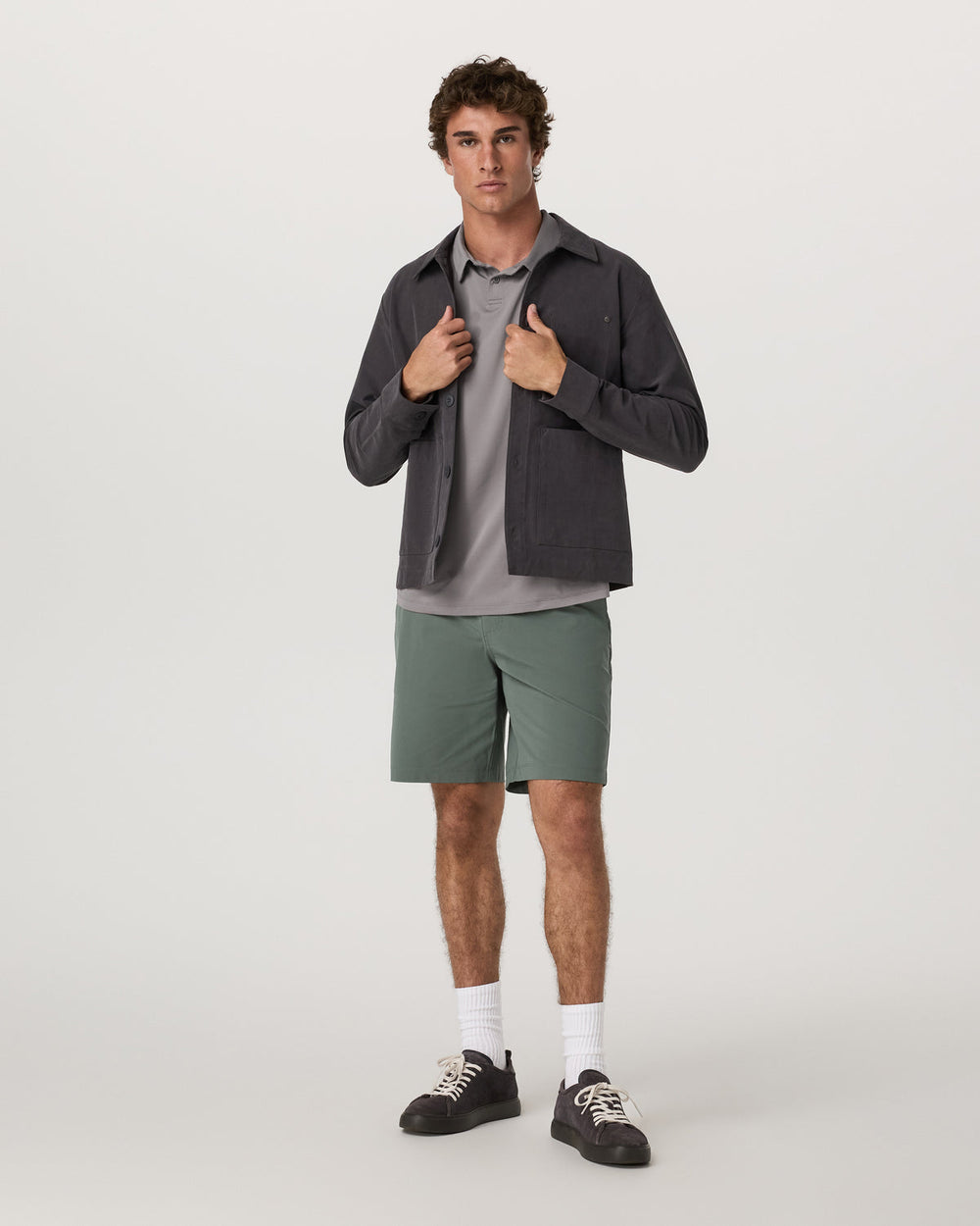 Short Sleeve Viewpoint Polo 2.0 Men's Cavern Grey Shirt | Vuori discount
