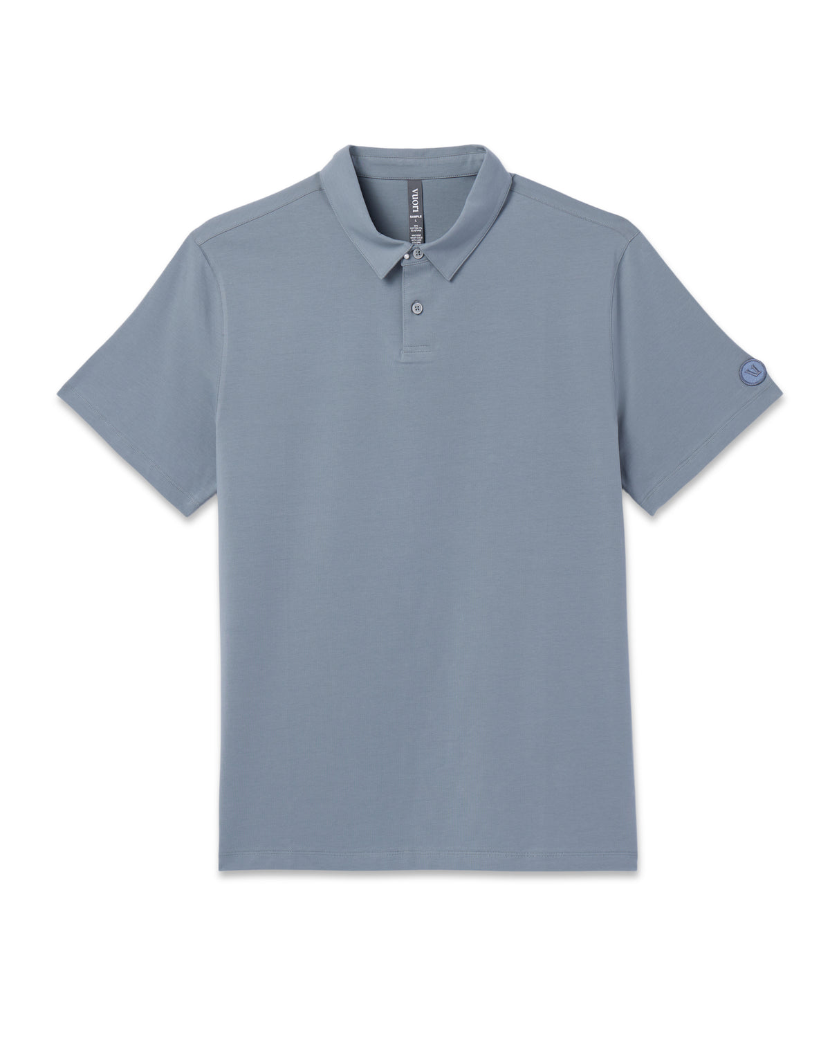 Short Sleeve Feather Polo Dusty Blue | Vuori outlet