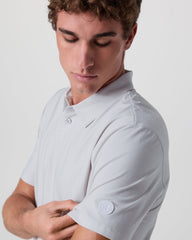 Short Sleeve Feather Polo Frost Grey | Vuori shop