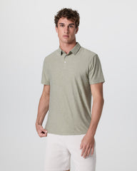 Strato Tech Polo Men's Agave Green Heather Polo | Vuori onsale
