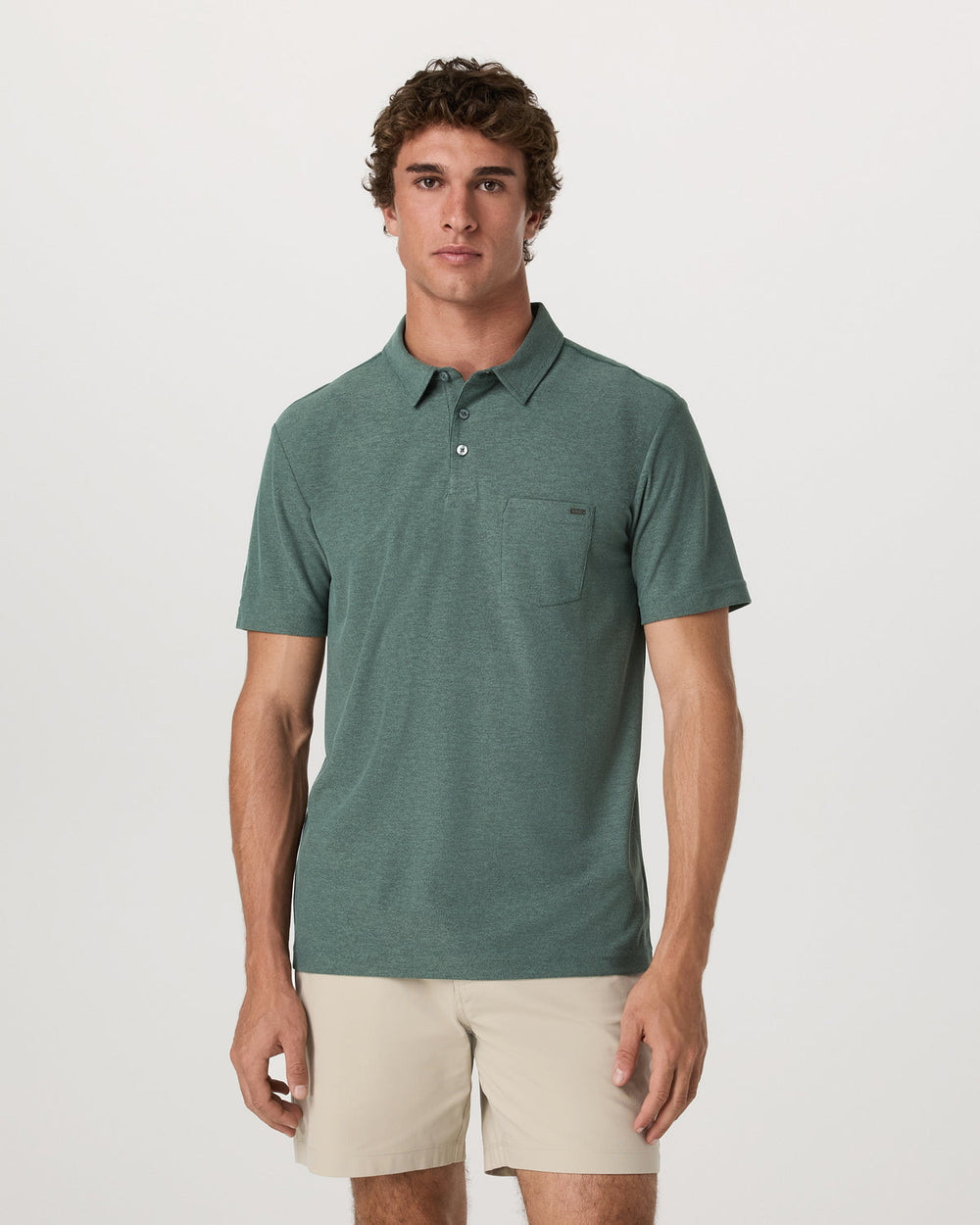Ace Polo Men's Agate Green Performance Polo Shirt | Vuori for sale