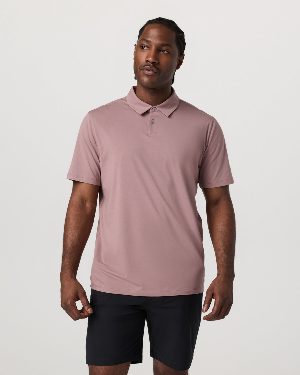 Short Sleeve Feather Polo Zion Rose | Vuori online
