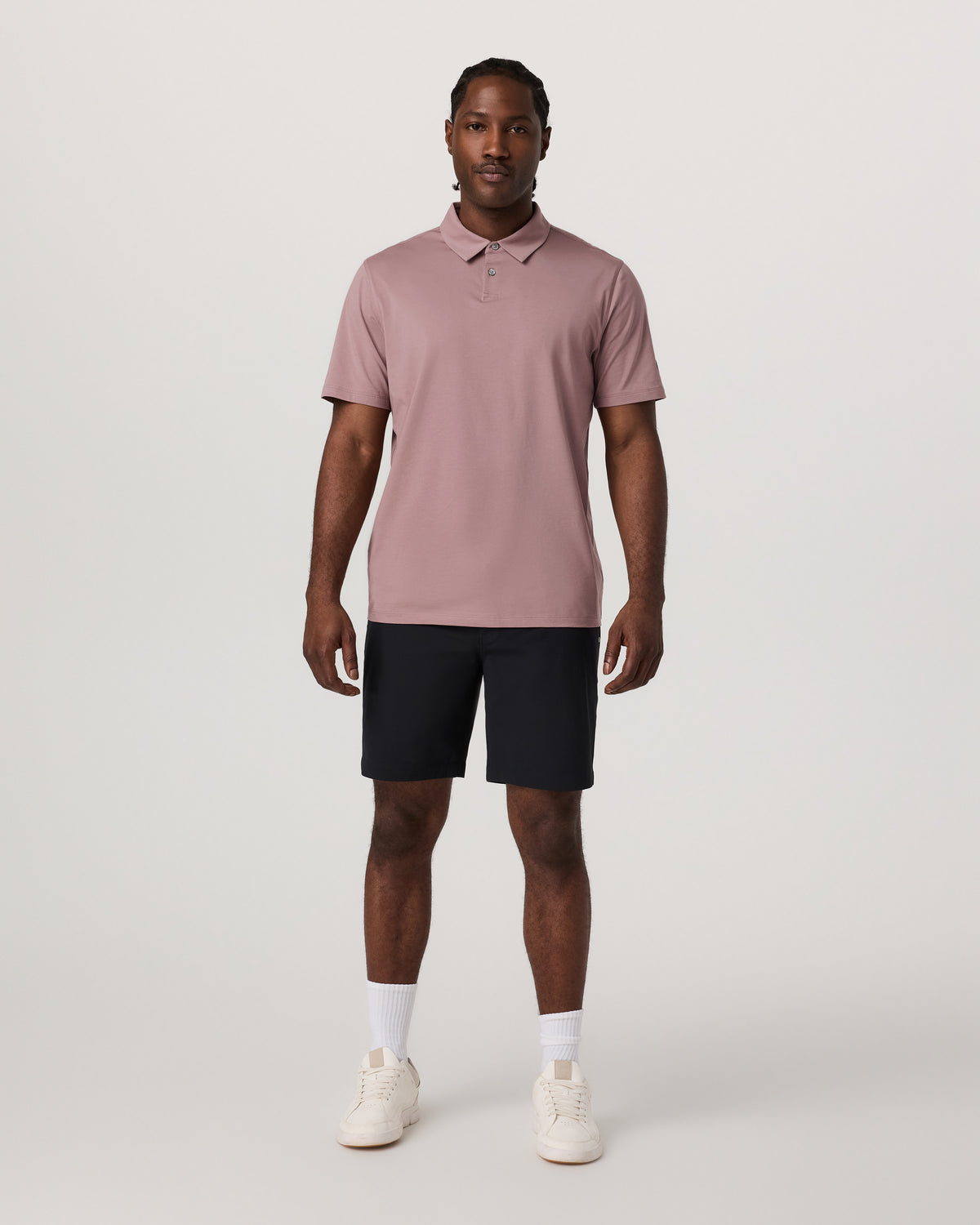 Short Sleeve Feather Polo Zion Rose | Vuori online
