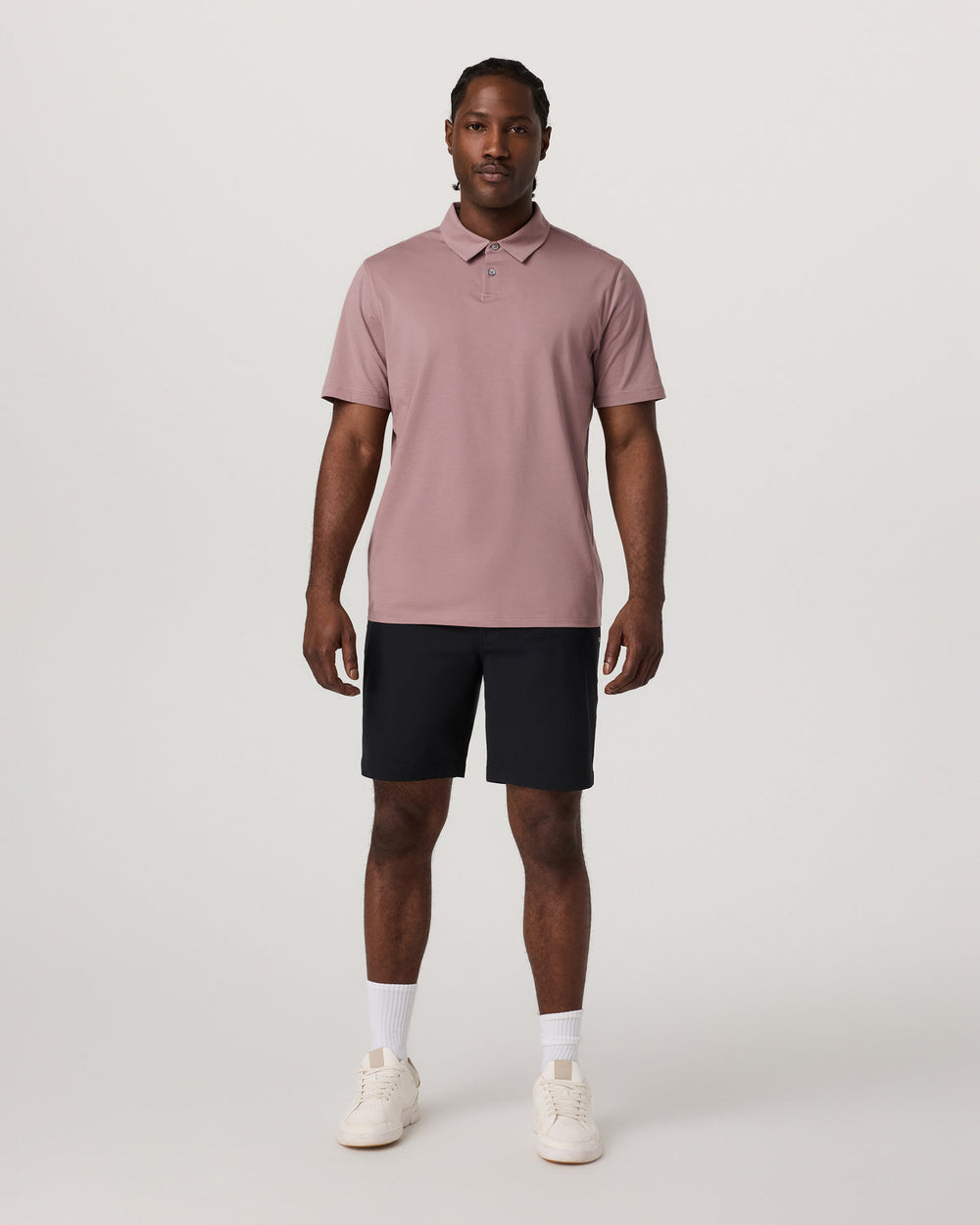 Short Sleeve Feather Polo Zion Rose | Vuori online