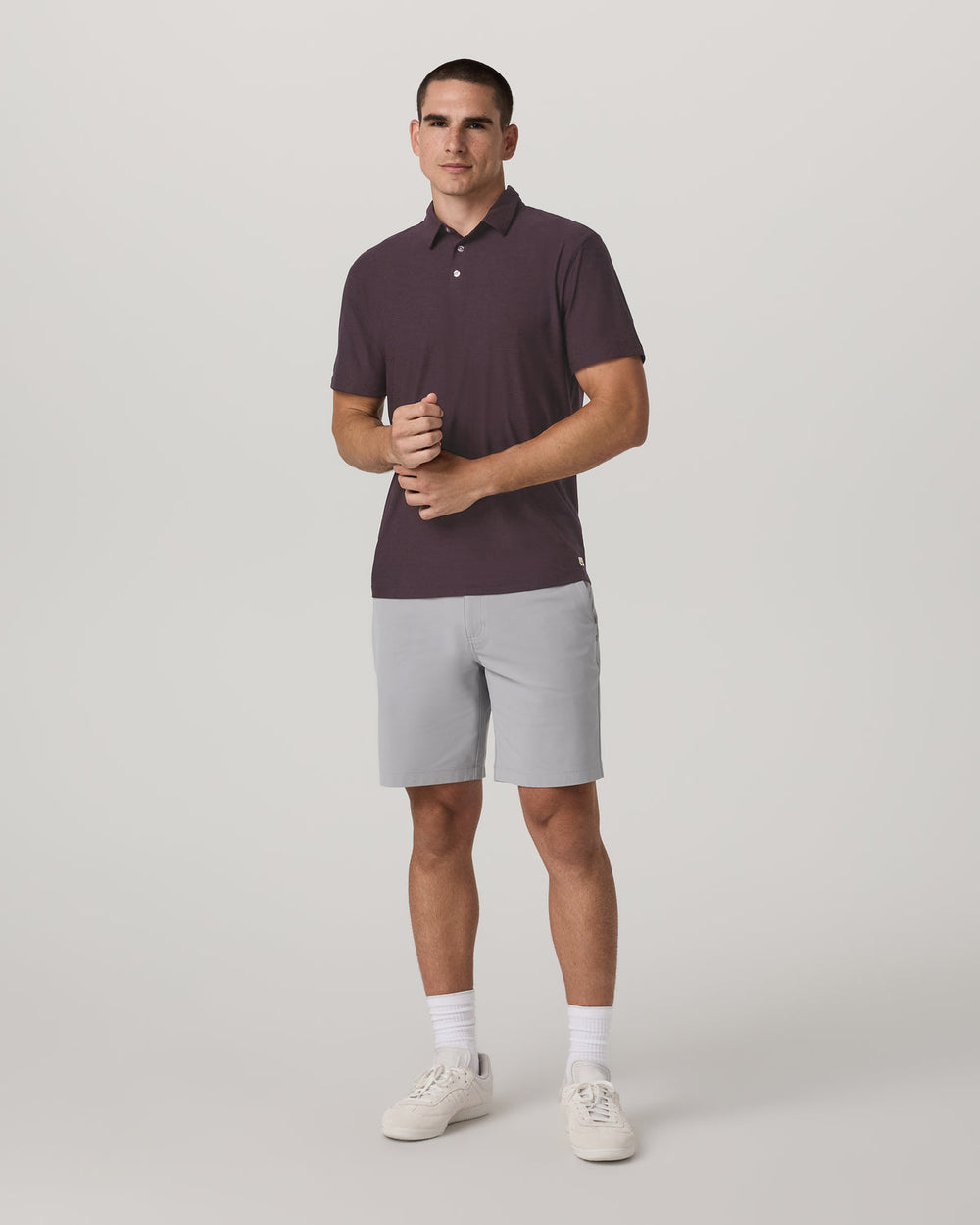 Strato Tech Polo Men's Raisin Heather Performance Shirt | Vuori sale