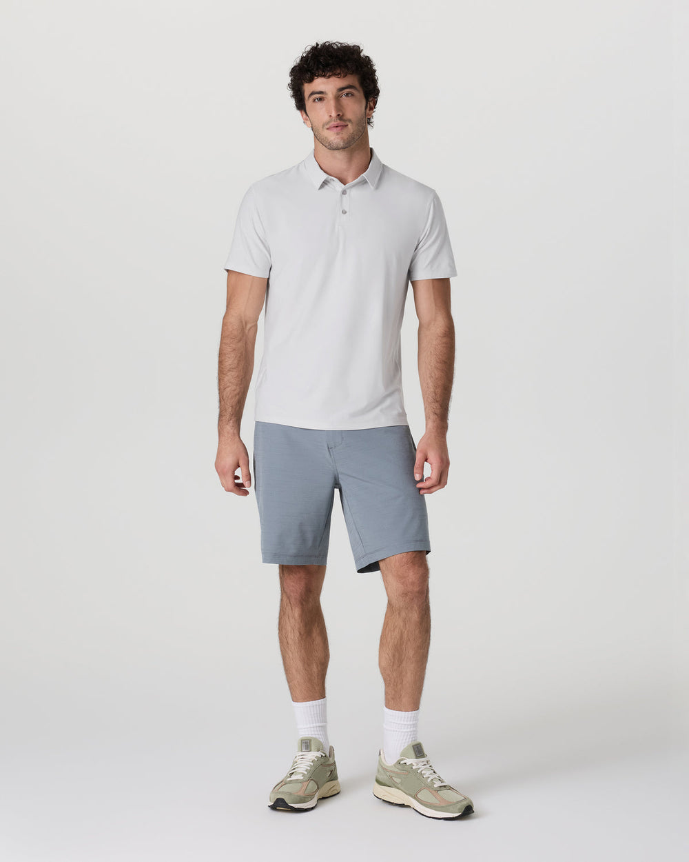 Strato Tech Polo Men's Frost Grey Heather Polo | Vuori onsale