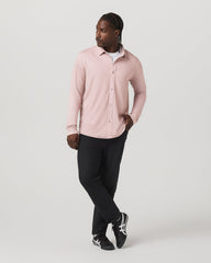 Long Sleeve Knit Oxford Button Down - Classic Fit Mauve | Vuori for sale