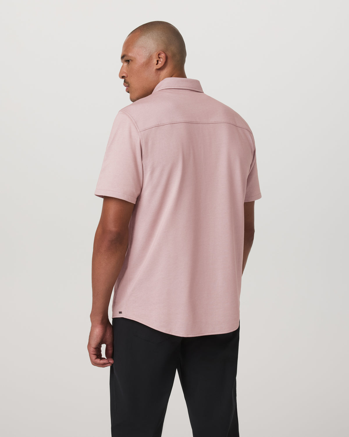Short Sleeve Knit Oxford Button Down - Classic Fit Mauve | Vuori online