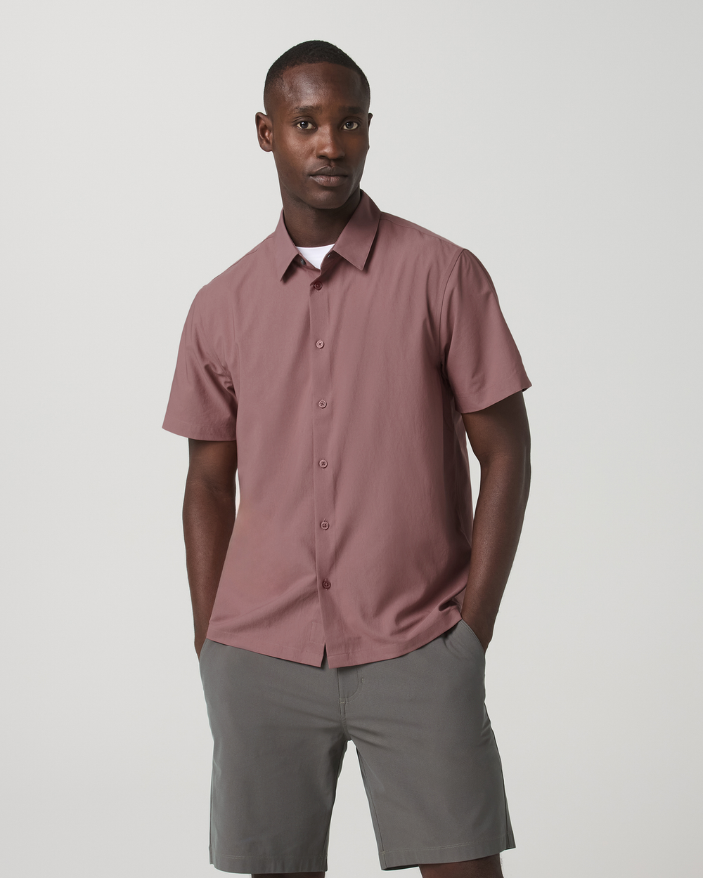 Short Sleeve Manhattan Button Down Men's Adobe Shirt | Vuori discount