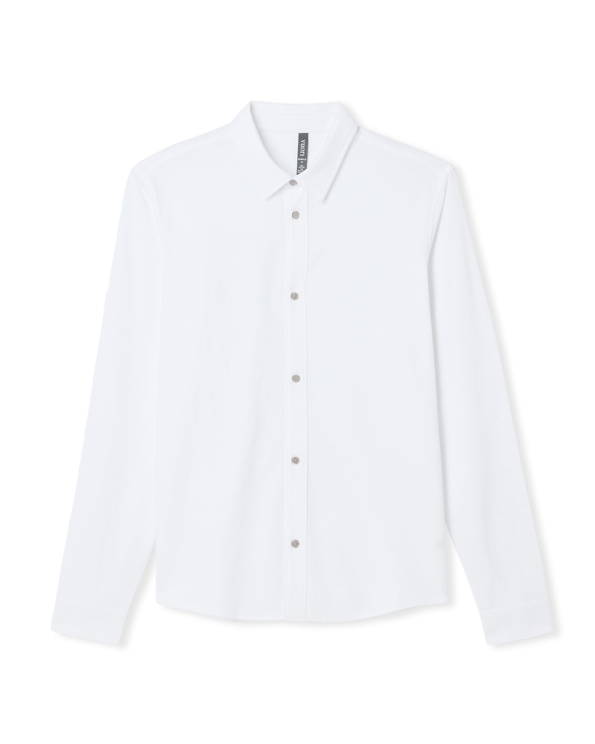 Long Sleeve Knit Oxford Button Down Men's White Shirt | Vuori shop