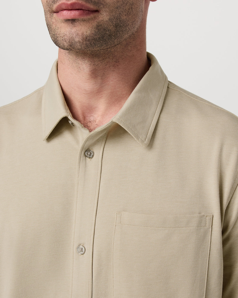 Short Sleeve Knit Oxford Button Down - Classic Fit Trench | Vuori online