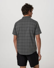 Men's Short Sleeve Plaid Button Down Shirt Dark Pewter | Vuori discount