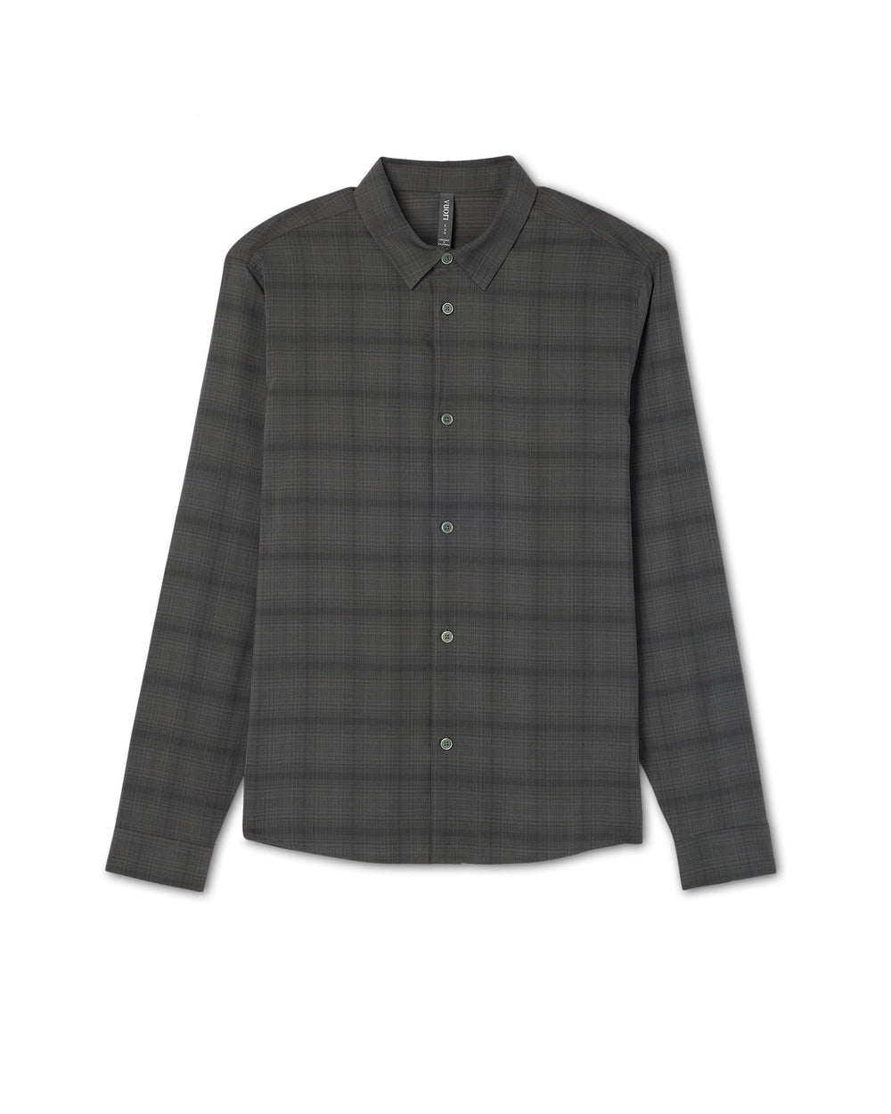 Men's Long Sleeve Plaid Button Down Shirt Dark Pewter | Vuori outlet