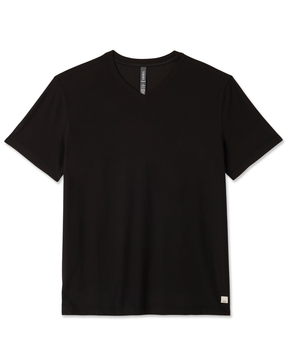 Strato Tech V-Neck Tee Black Workout Shirt | Vuori shop