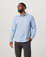 Men's Long Sleeve Knit Oxford Button Down Blue Dusk | Vuori onsale