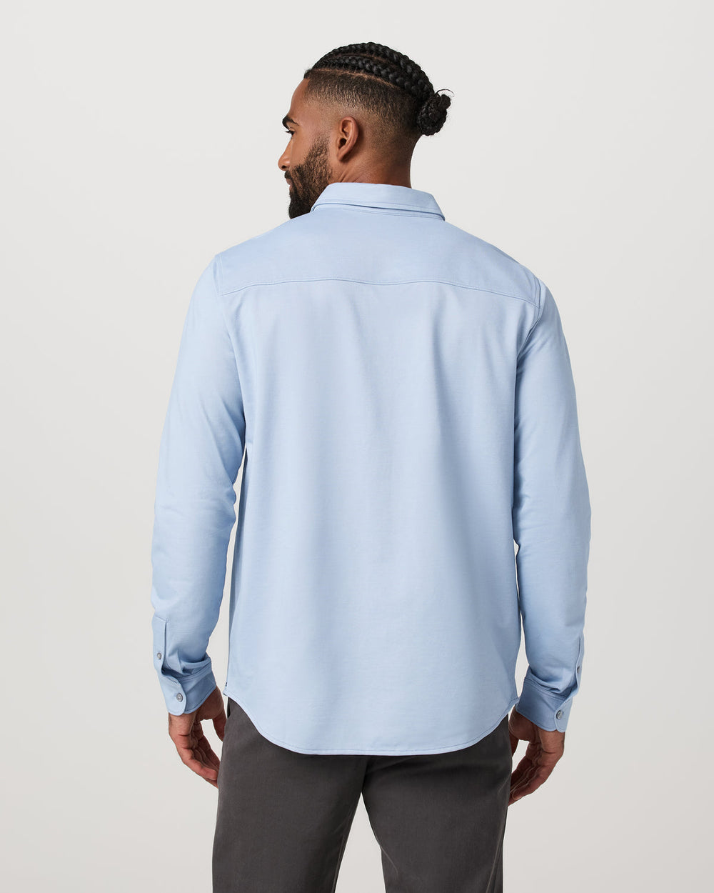 Men's Long Sleeve Knit Oxford Button Down Blue Dusk | Vuori onsale