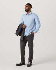 Men's Long Sleeve Knit Oxford Button Down Blue Dusk | Vuori onsale
