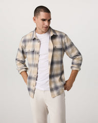 Long Sleeve Flannel Button Down Men's Cavern Grey Shirt | Vuori shop