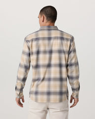 Long Sleeve Flannel Button Down Men's Cavern Grey Shirt | Vuori shop