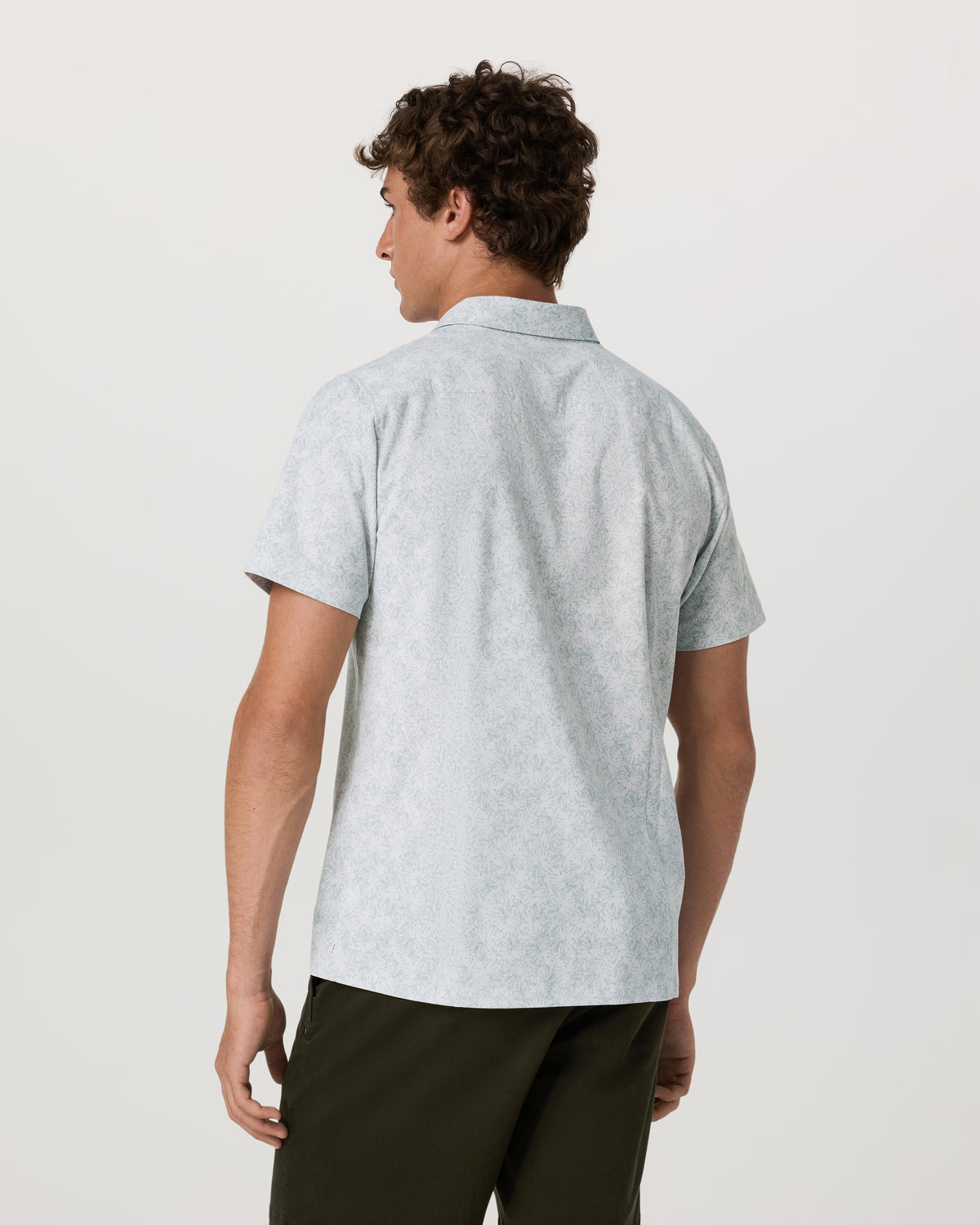 Short Sleeve Bridge Button Down Men's Frost Grey Shirt | Vuori sale