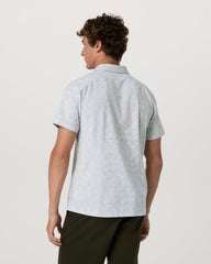 Short Sleeve Bridge Button Down Men's Frost Grey Shirt | Vuori sale