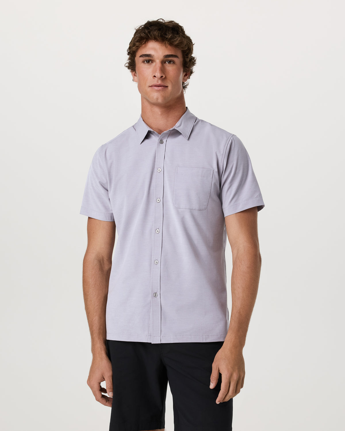 Short Sleeve Bridge Button Down Men's Cinder Shirt | Vuori online