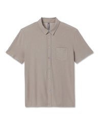 Short Sleeve Strato Button Down Mocha Heather | Vuori discount