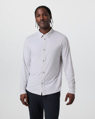 Long Sleeve TravelLite Button Down Frost Grey | Vuori shop