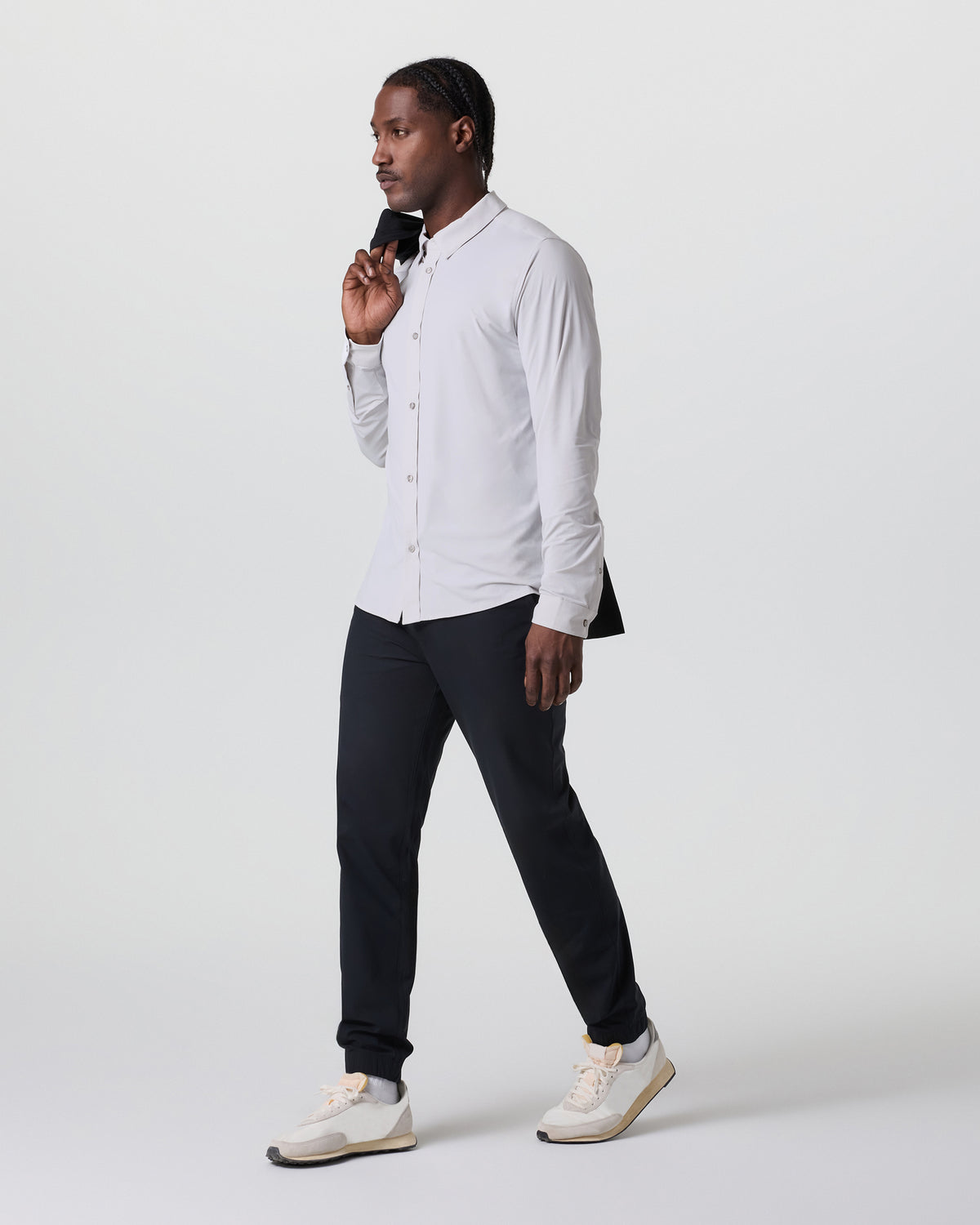 Long Sleeve TravelLite Button Down Frost Grey | Vuori shop