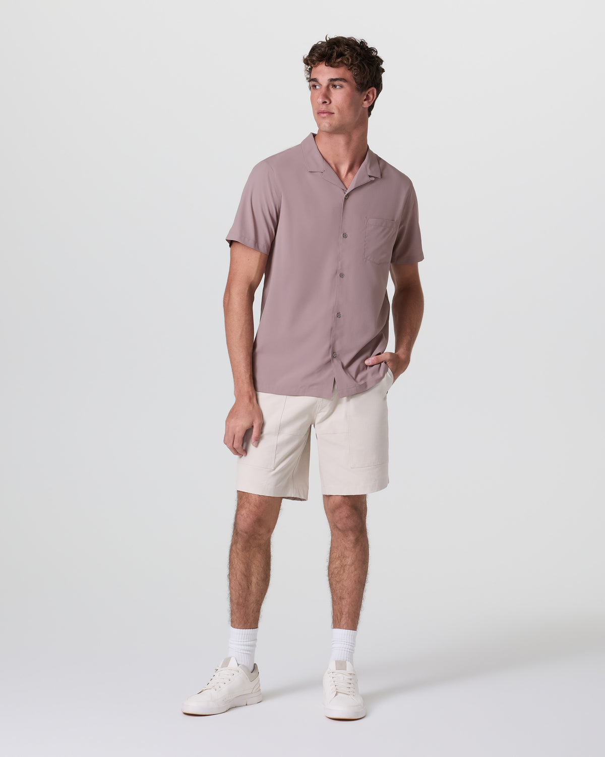Seaport Button Down Men's Dark Umber Short Sleeve | Vuori onsale
