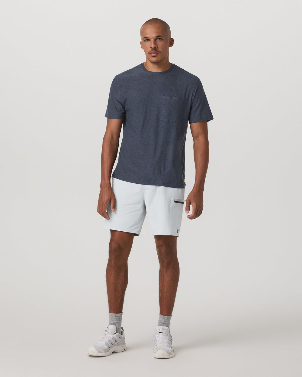 Short Sleeve Strato Pocket Tee-Relaxed Fit Dark Azure Heather | Vuori onsale