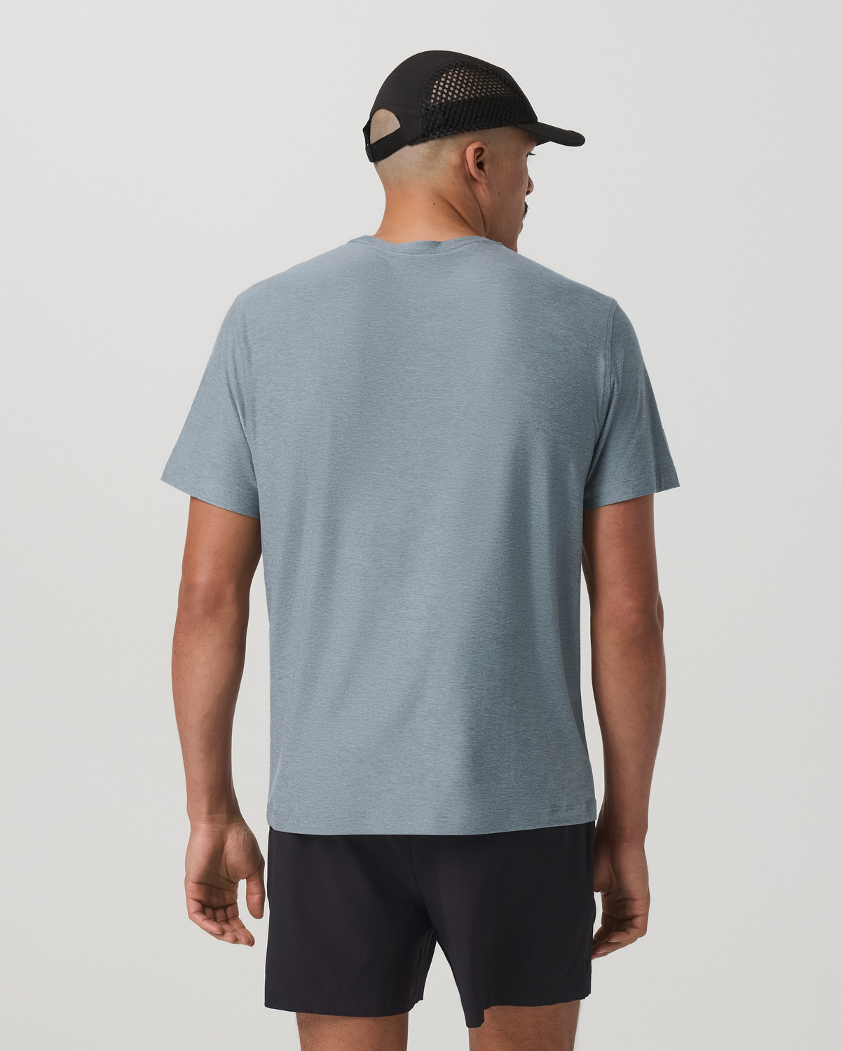 Short Sleeve Strato Pocket Tee-Relaxed Fit Dusty Blue Heather | Vuori online