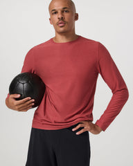 Long Sleeve Strato Tech Tee Fire Heather Workout Shirt | Vuori discount