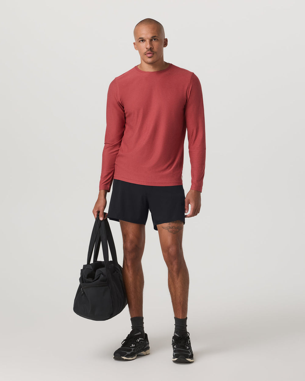 Long Sleeve Strato Tech Tee Fire Heather Workout Shirt | Vuori discount
