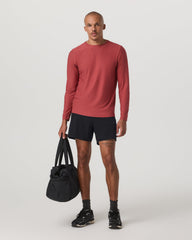 Long Sleeve Strato Tech Tee Fire Heather Workout Shirt | Vuori discount