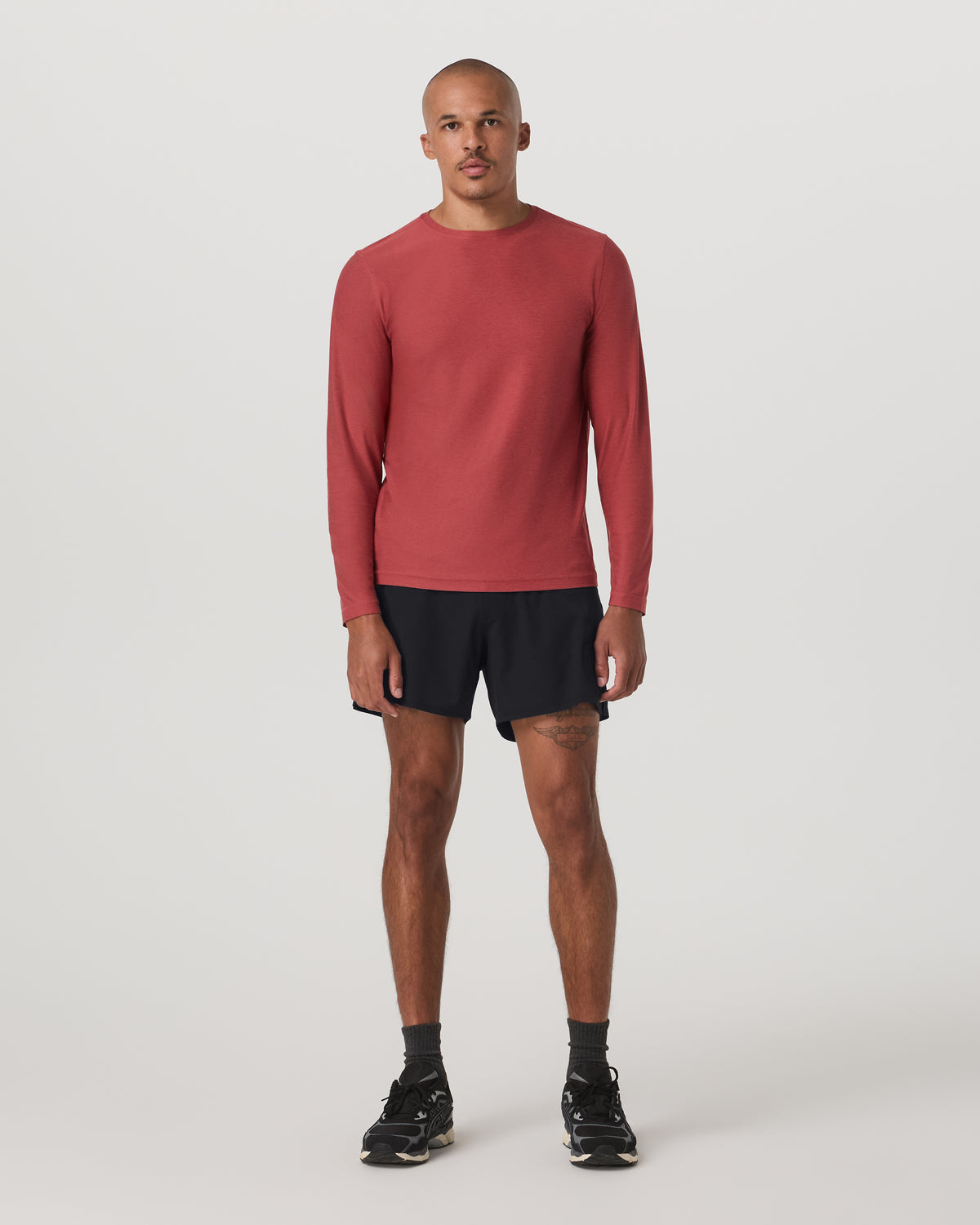 Long Sleeve Strato Tech Tee Fire Heather Workout Shirt | Vuori discount