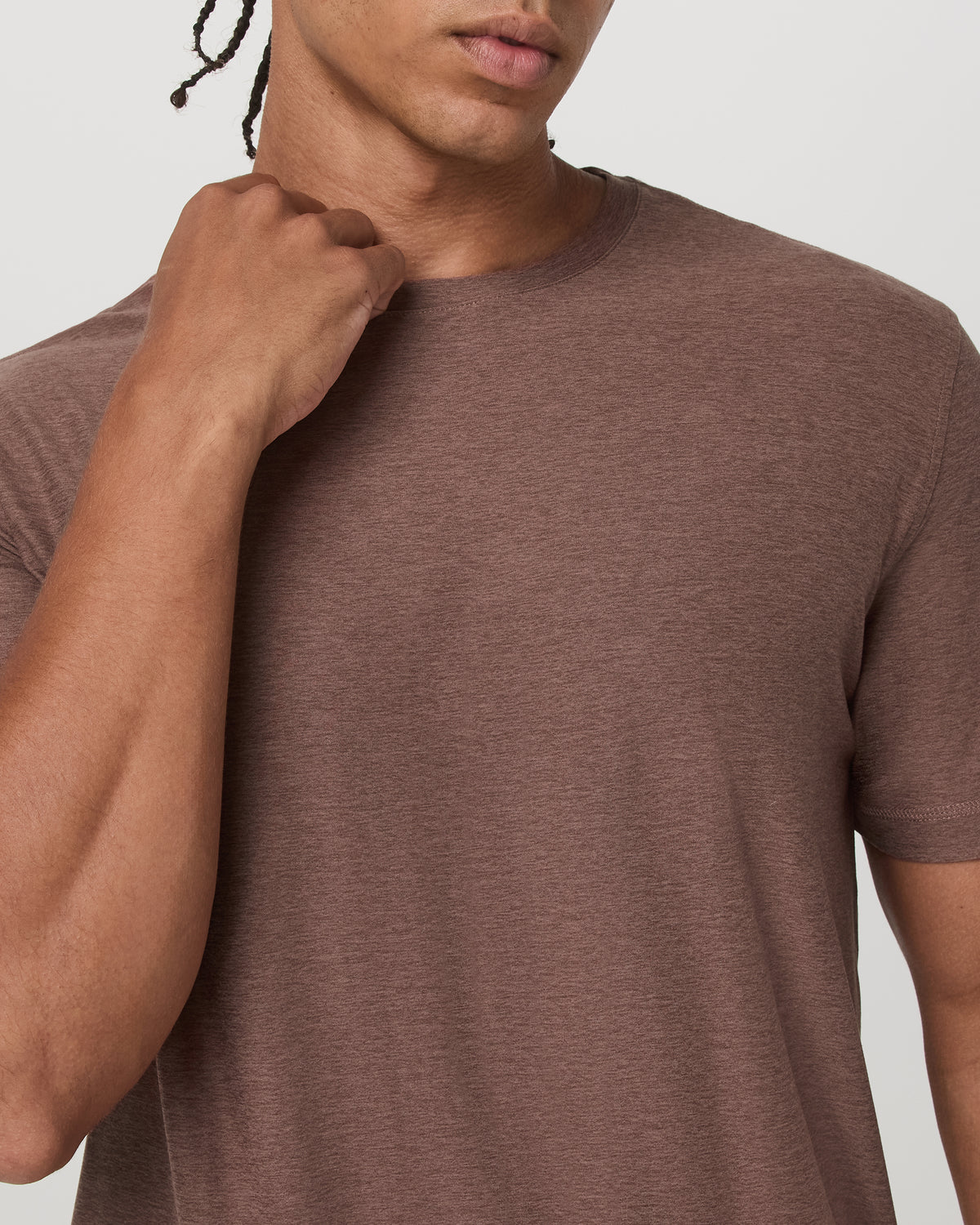Strato Tech Tee Men's Sable Heather Performance T-Shirt | Vuori sale
