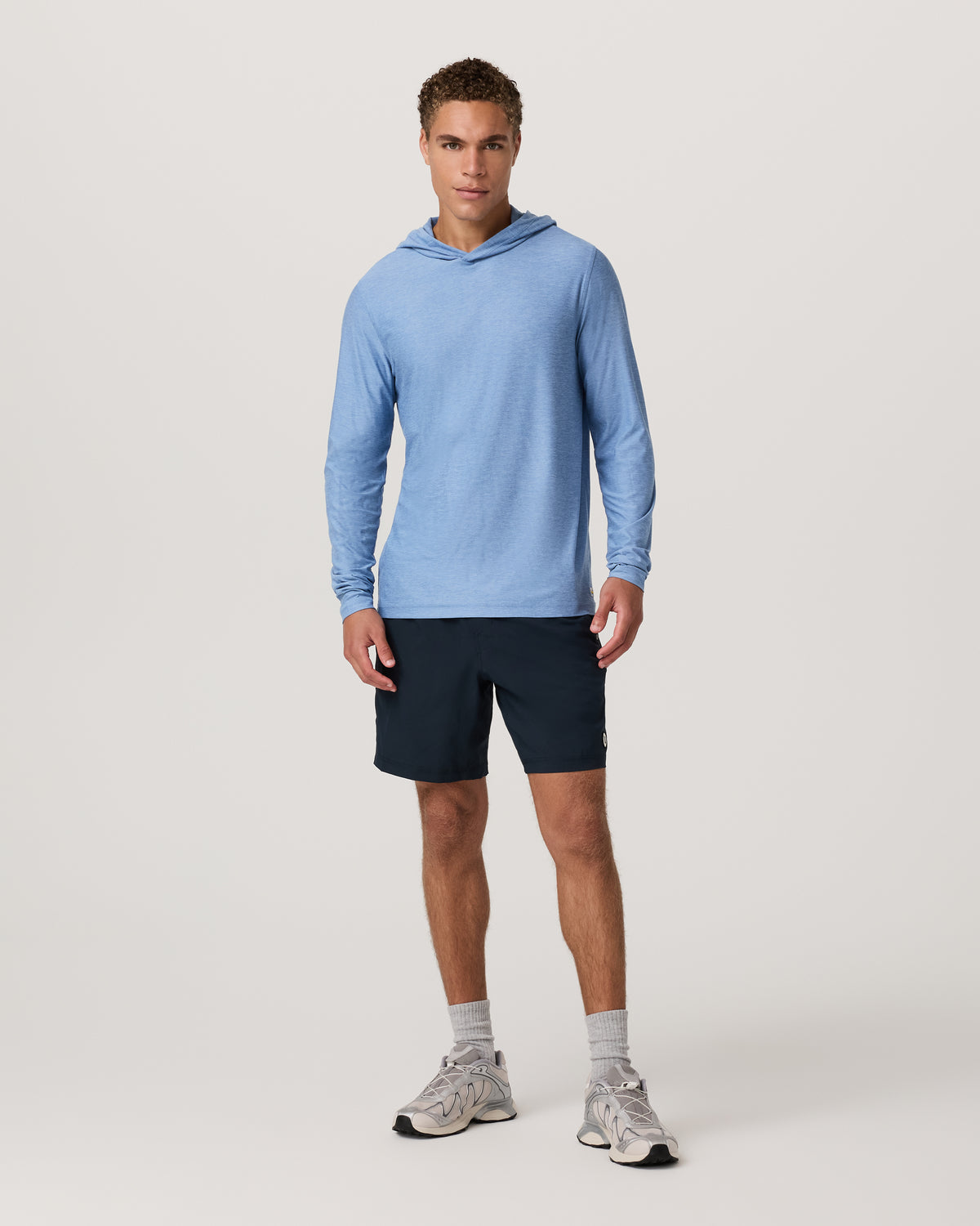 Strato Tech Hoodie Men's Isle Blue Heather Hoodie | Vuori for sale