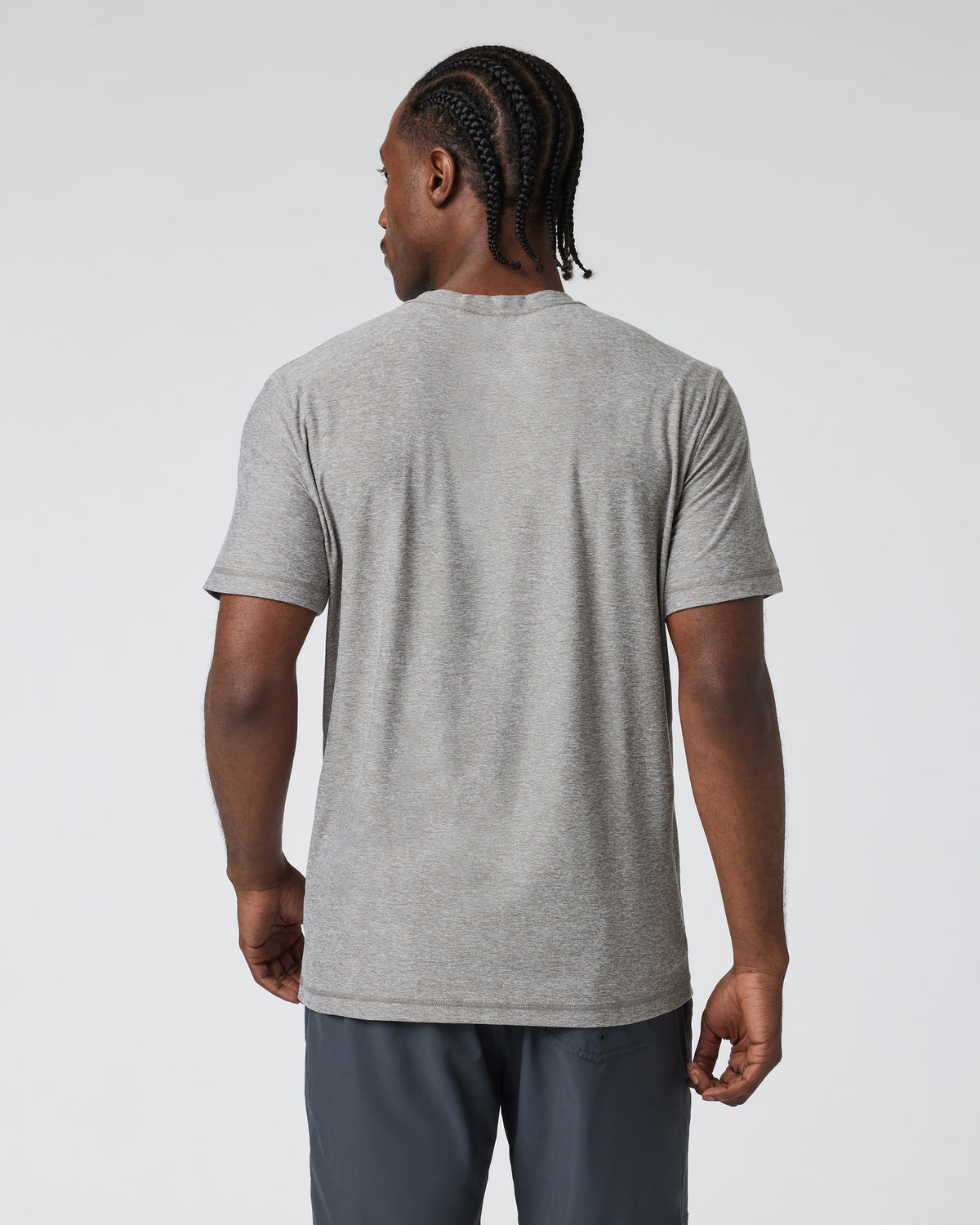 Strato Tech Tee Heather Grey Men's Tech Shirt | Vuori online