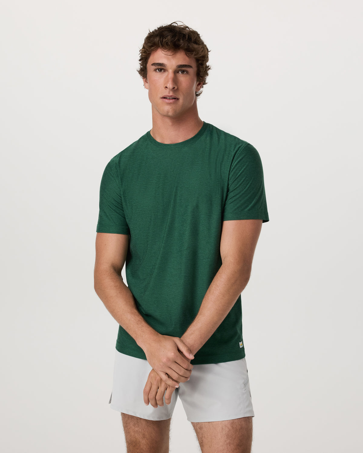 Strato Tech Tee Men's Viridian Heather Performance Shirt | Vuori sale