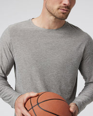 Long-Sleeve Strato Tech Tee Heather Grey Shirt | Vuori onsale