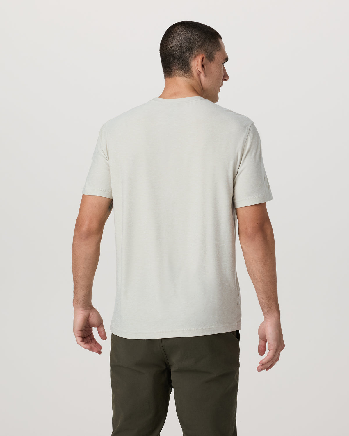 Strato Tech Tee Men's Mushroom Heather T-Shirt | Vuori for sale