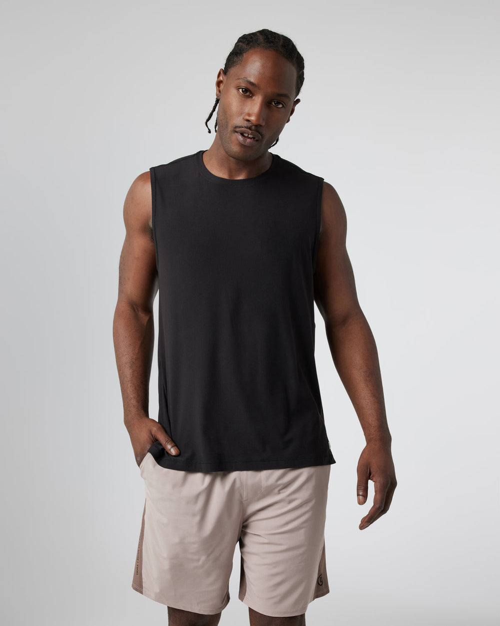 Strato Muscle Tee Men's Black Muscle Shirt | Vuori discount