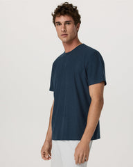 Men's Short Sleeve Strato Tee - Relaxed Fit Navy Heather | Vuori outlet