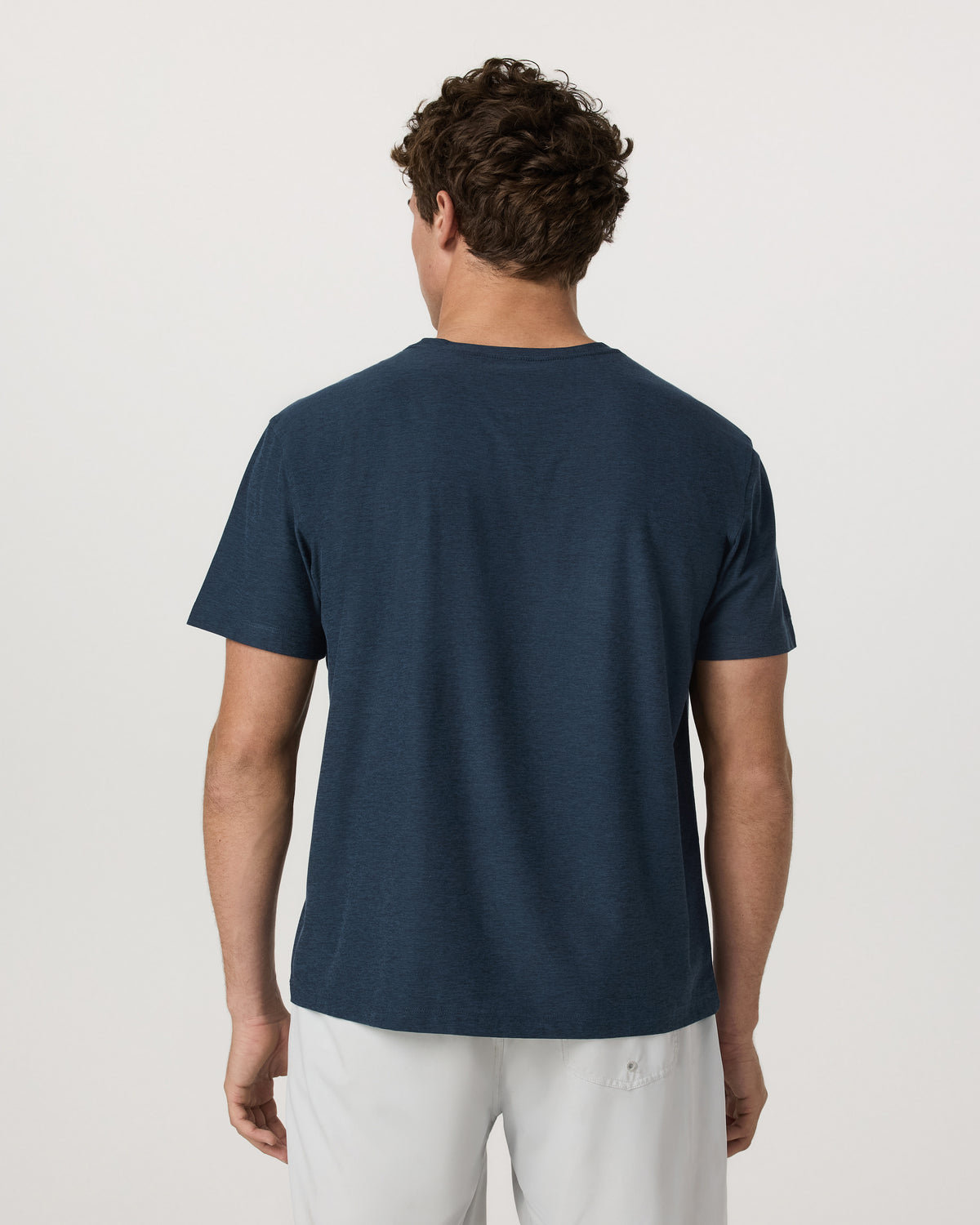 Men's Short Sleeve Strato Tee - Relaxed Fit Navy Heather | Vuori outlet