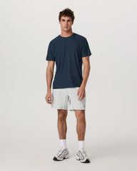 Men's Short Sleeve Strato Tee - Relaxed Fit Navy Heather | Vuori outlet