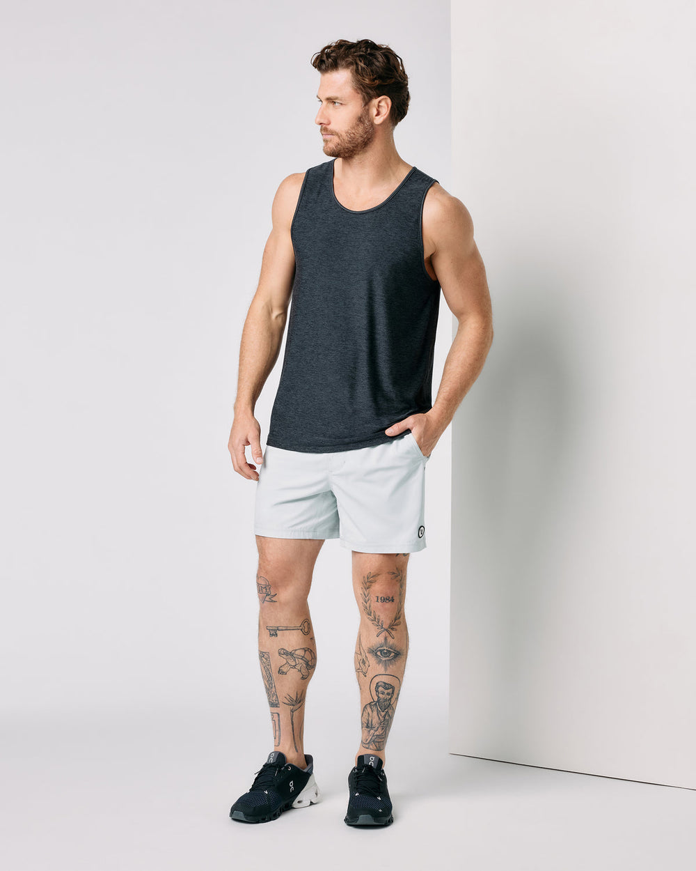 Strato Tech Tank Charcoal Heather | Vuori shop