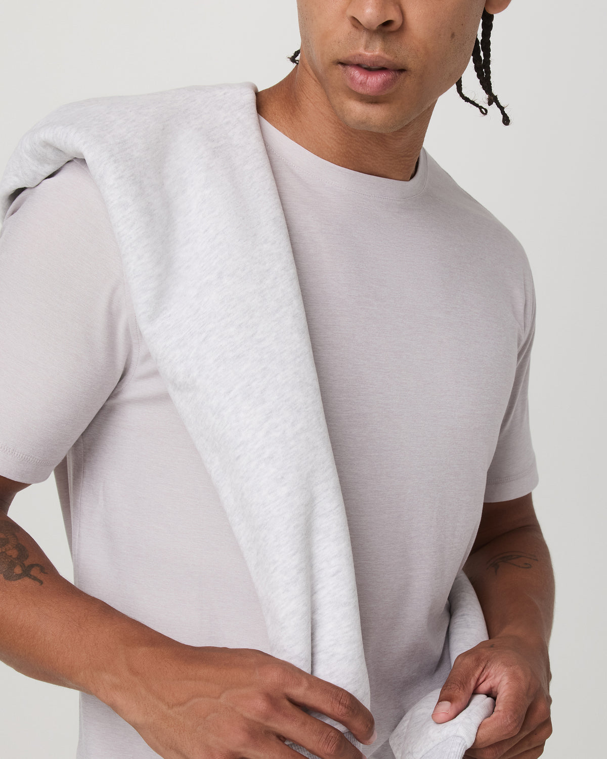 Strato Tech Tee Men's Thistle Heather Performance Shirt | Vuori onsale