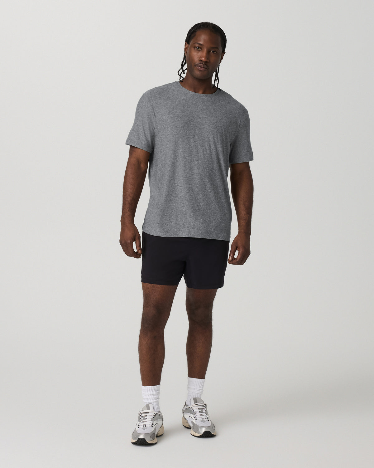 Short Sleeve Strato Tech Tee - Relaxed Fit Heather Grey | Vuori for sale
