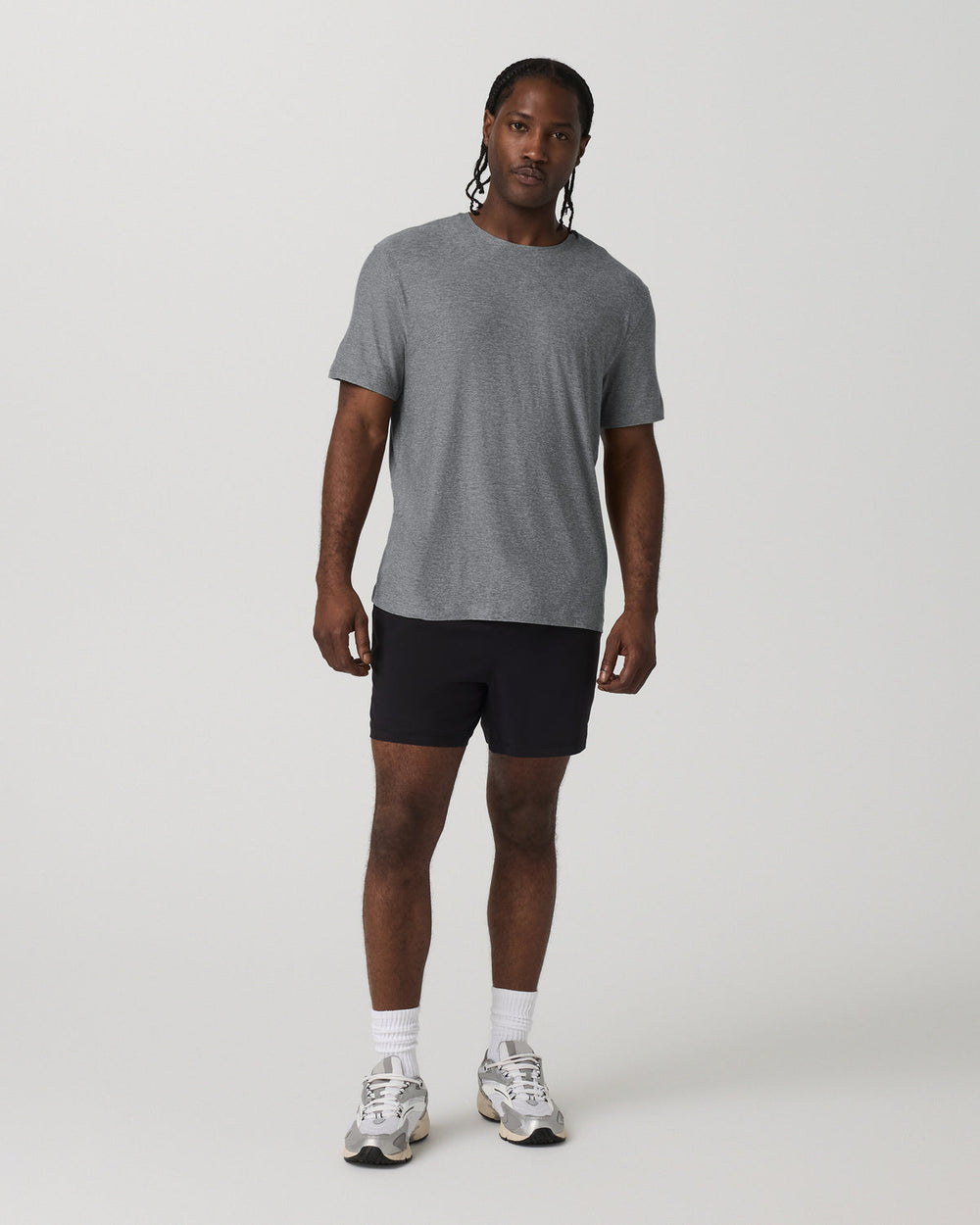 Short Sleeve Strato Tech Tee - Relaxed Fit Heather Grey | Vuori for sale